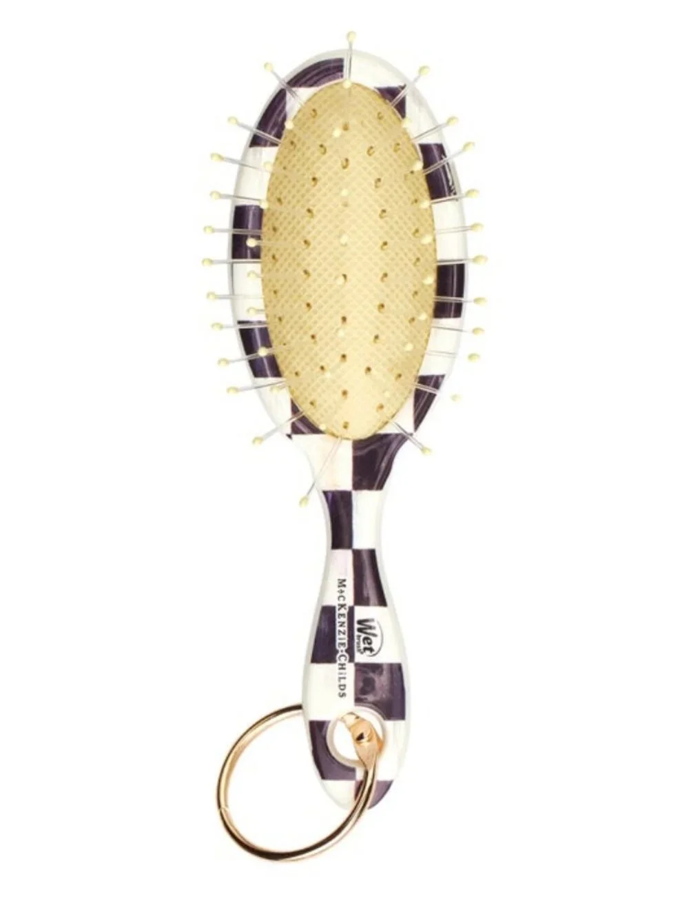 NWT Wet Brush x MacKenzie-Childs Courtly Check keychain detangler hair brush
